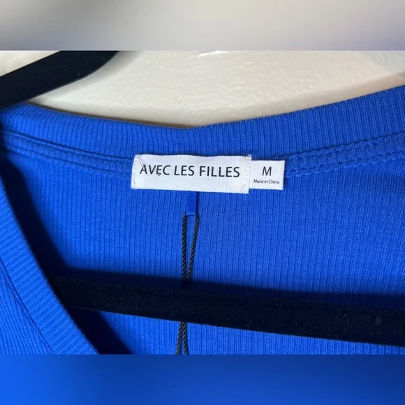 AVEC LES FILLES | RIB KNIT RUFFLE TOP - Picture 6 of 11